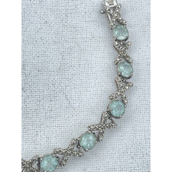 Victoria Townsend Signed Topaz Tennis Bracelet - Picture 4 of 6